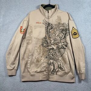 Y2K Vintage Ecko Unltd Mens L Track Jacket Full Zip Military Eagle Grunge Street